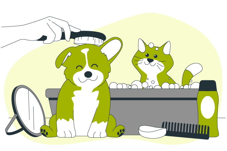 Person using TrackaTail app with pet